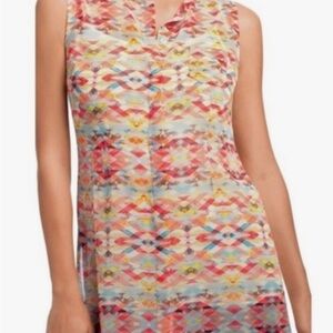 CAbi Multicolor Sleeveless Geometric Dress